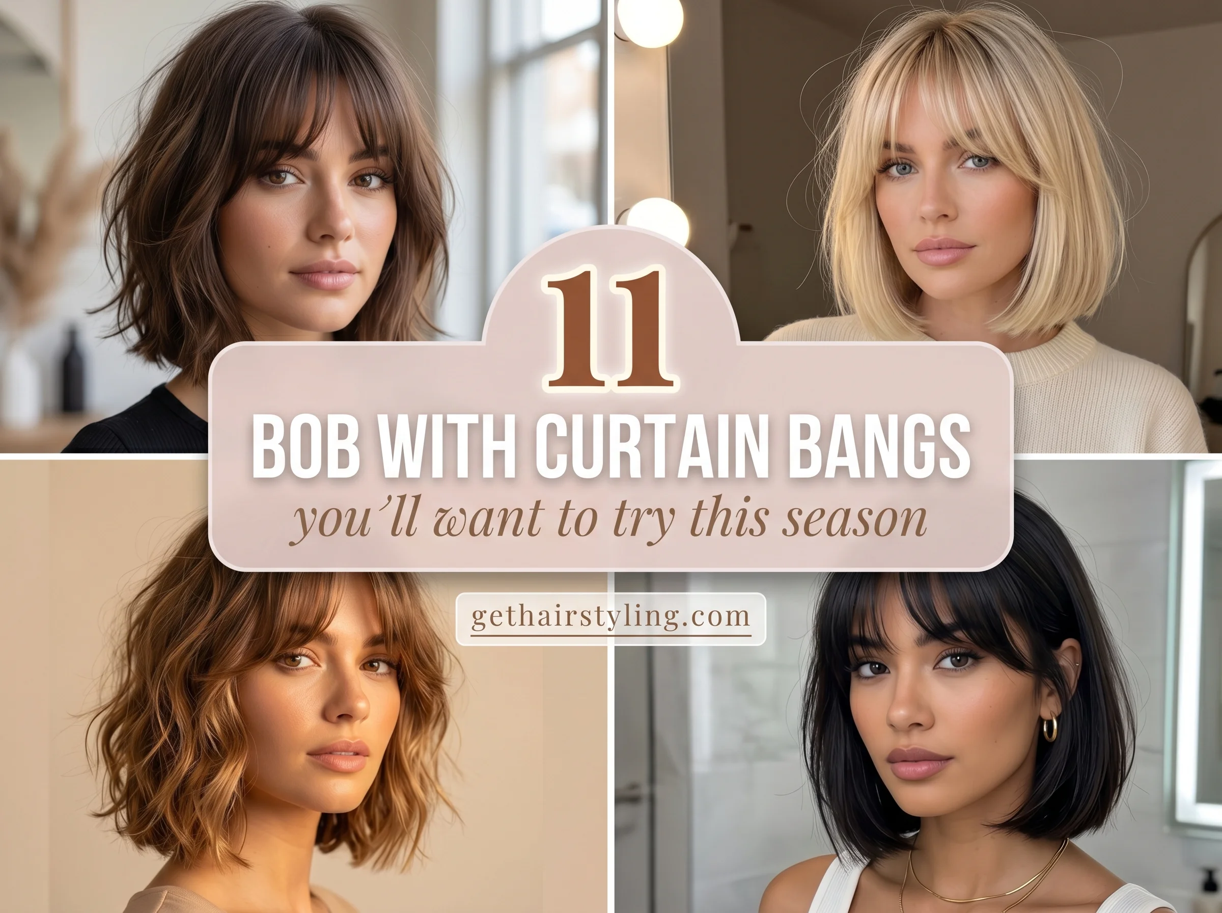 11 bob with curtain bangs you’ll want to try this season
