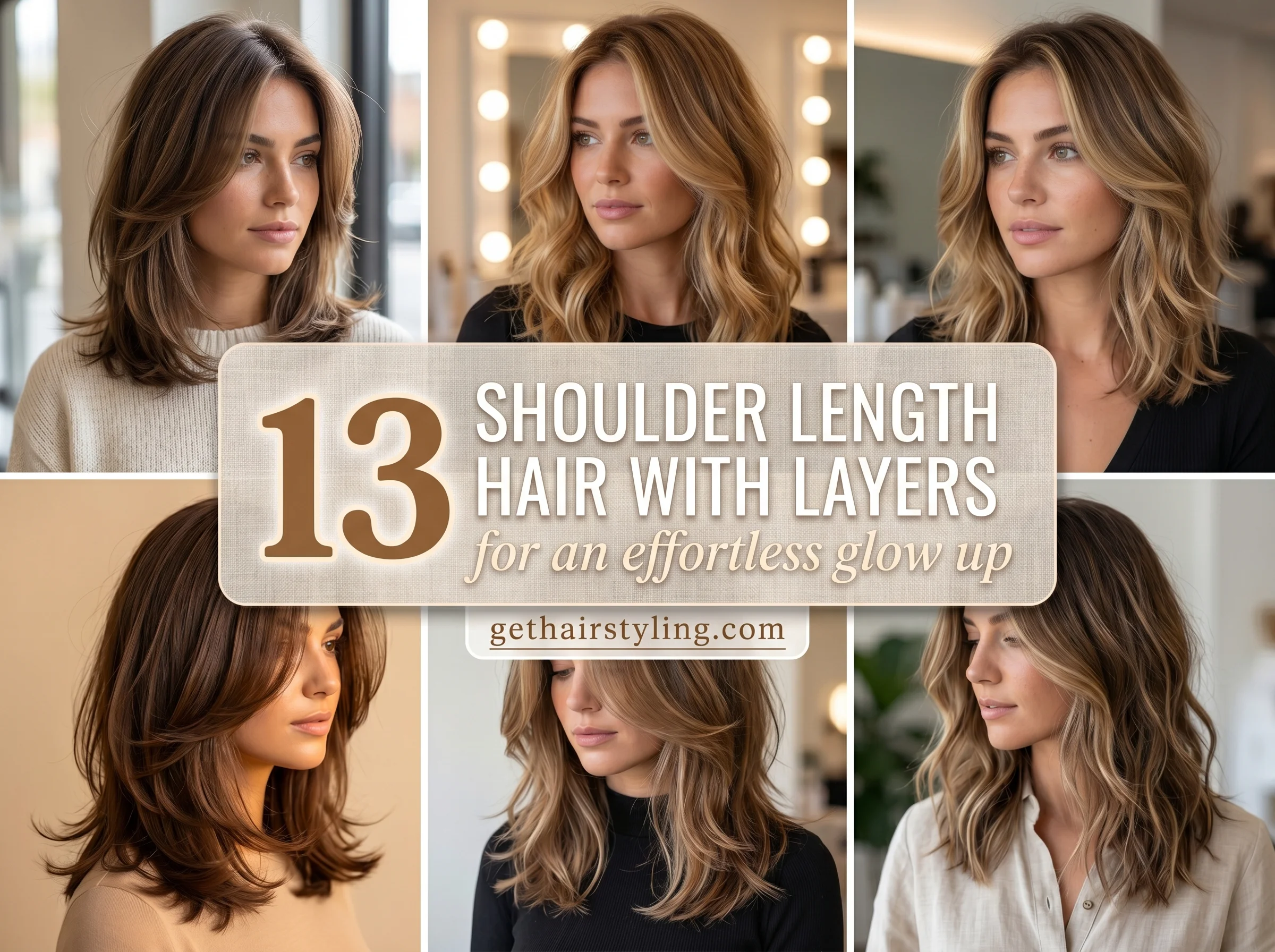 13 shoulder length hair with layers for an effortless glow up