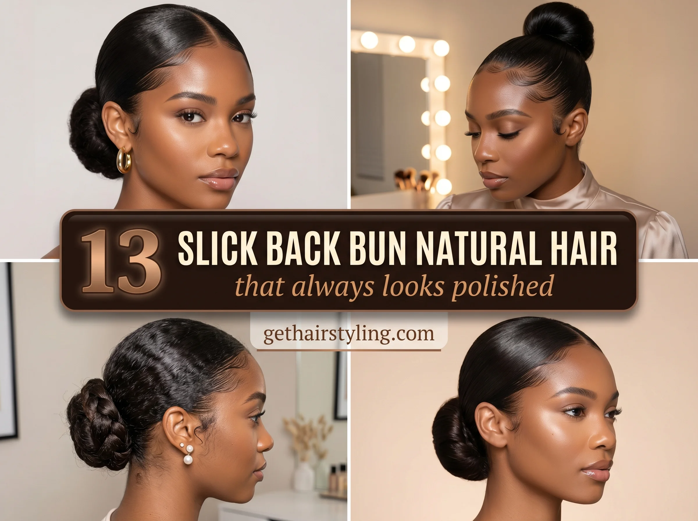 13 slick back bun natural hair that always looks polished