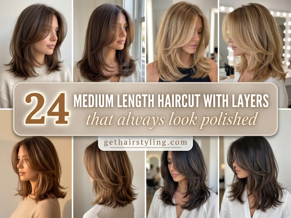 24 medium length haircut with layers that always look polished