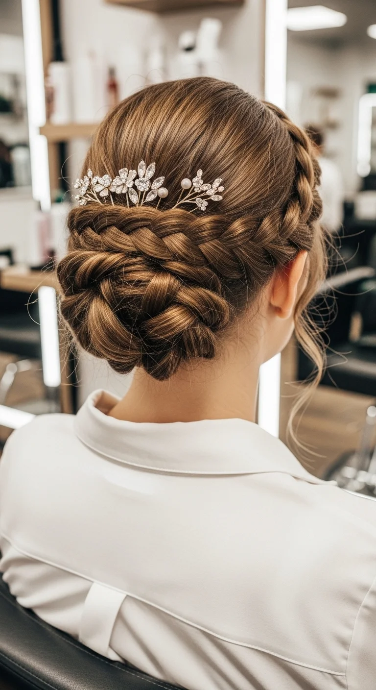 Braided Updo with Accessories