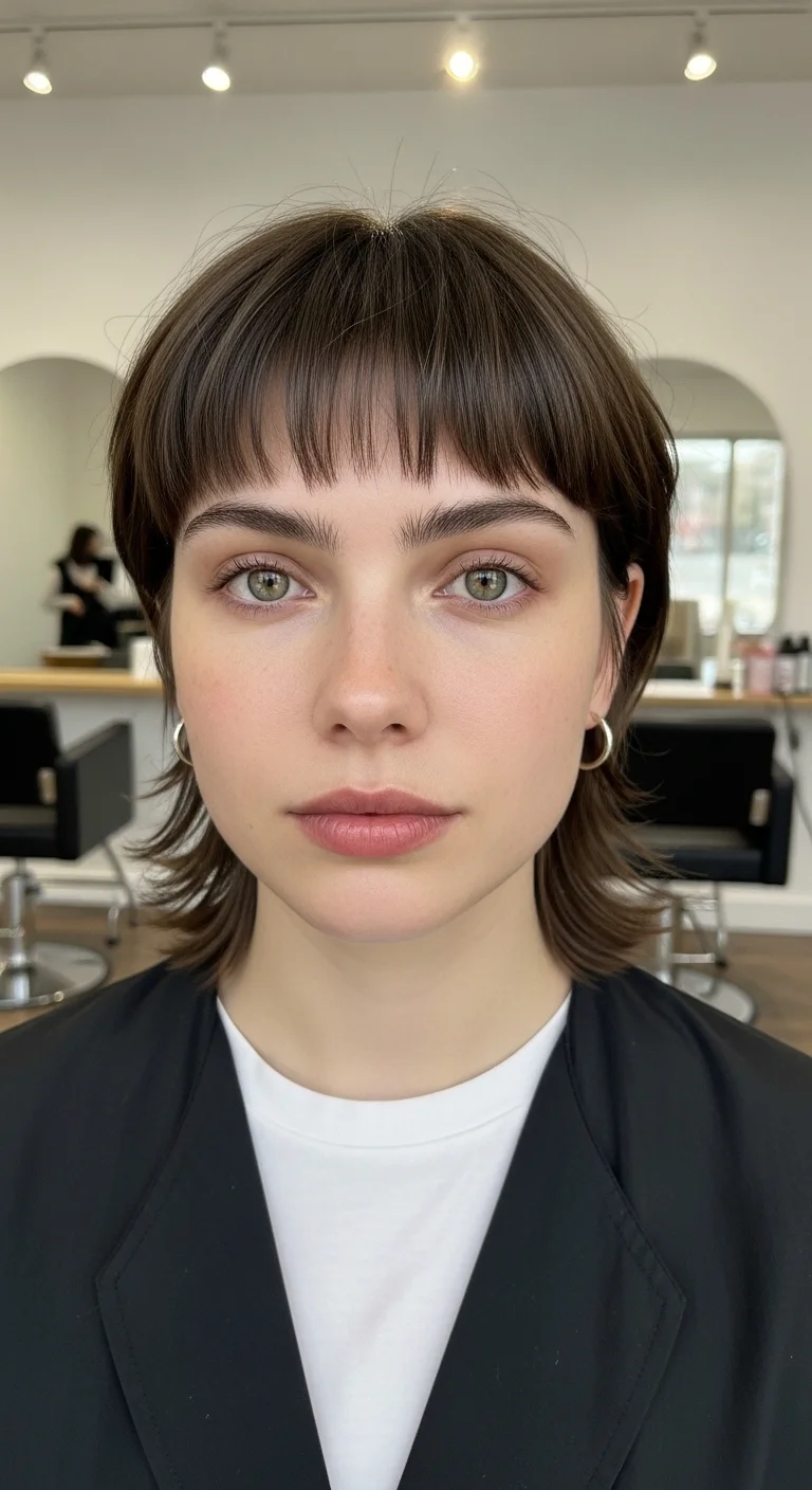 Choppy Short Layers with Fringe Bangs