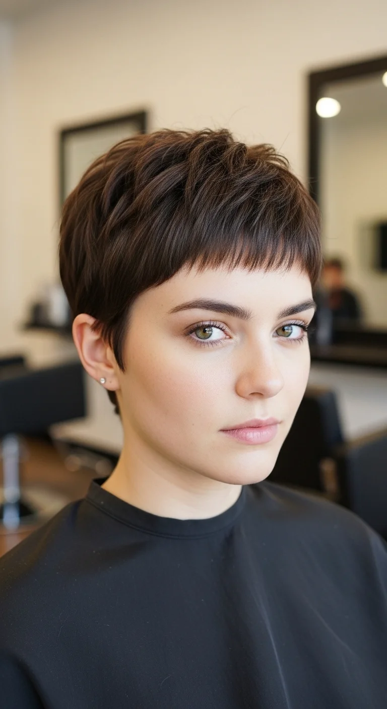 Edgy Pixie Cut with Side Bangs