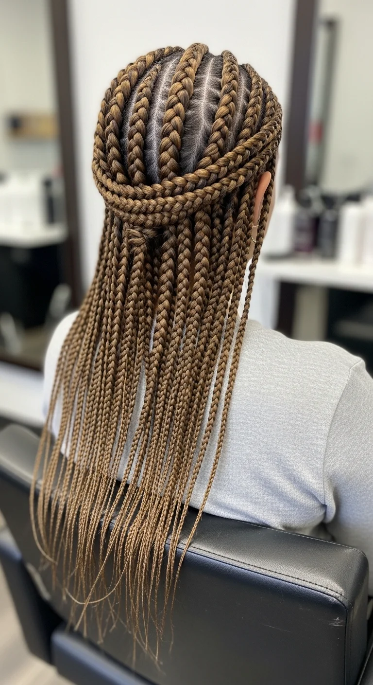 Ginger Feed-In Braids Style
