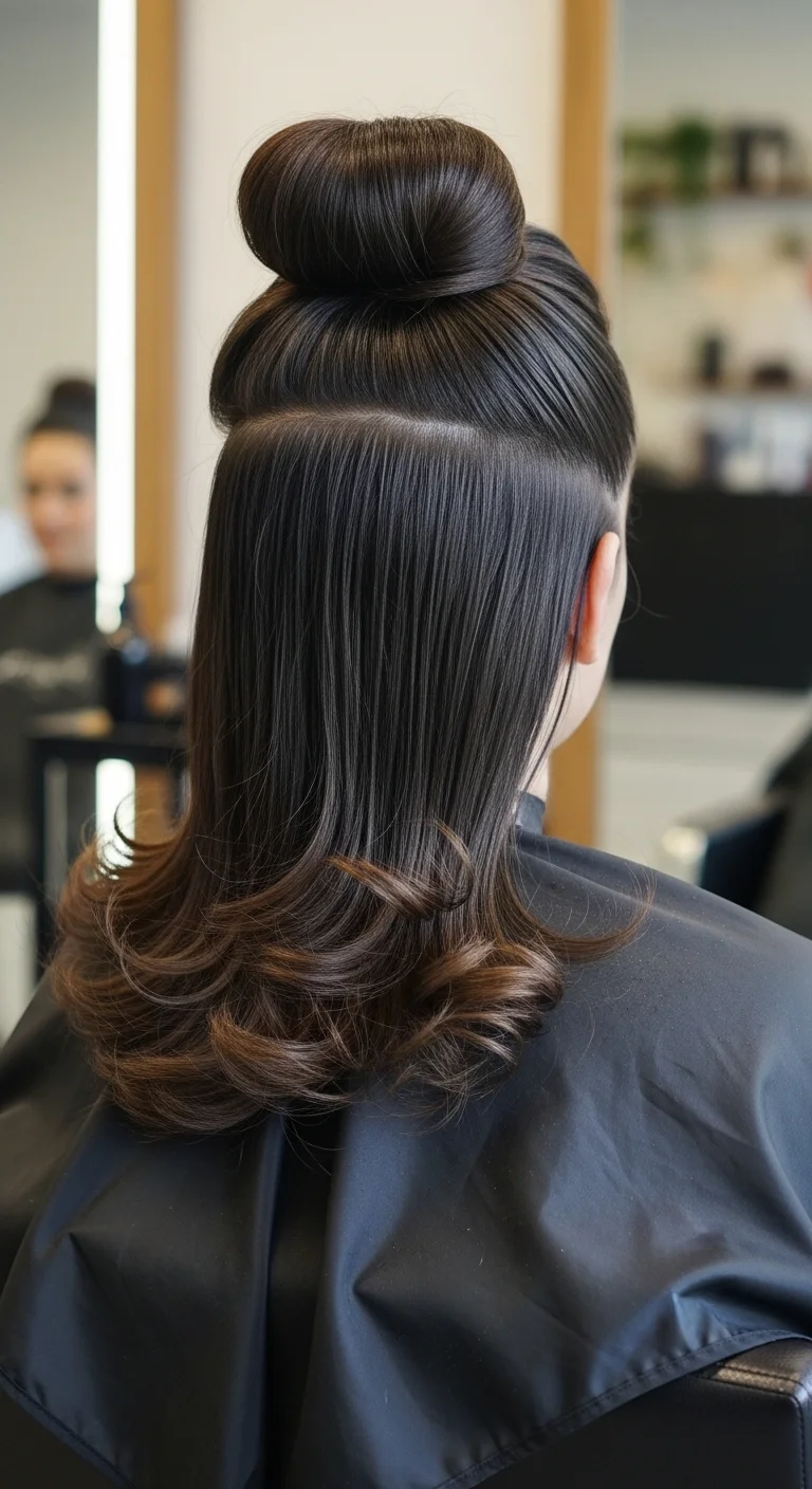 Half Up Slick Back Style
