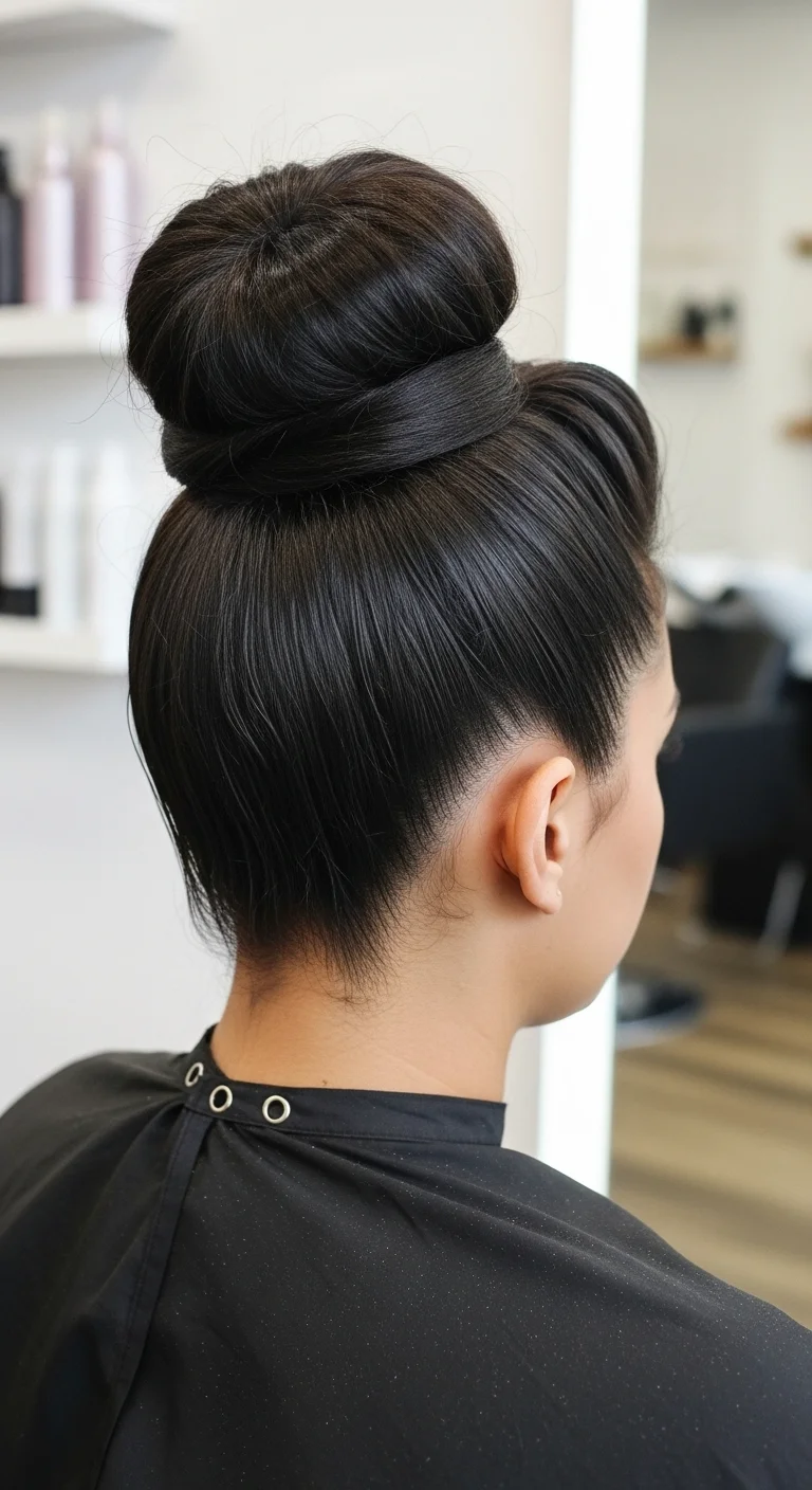 High Sculpted Bun Finish
