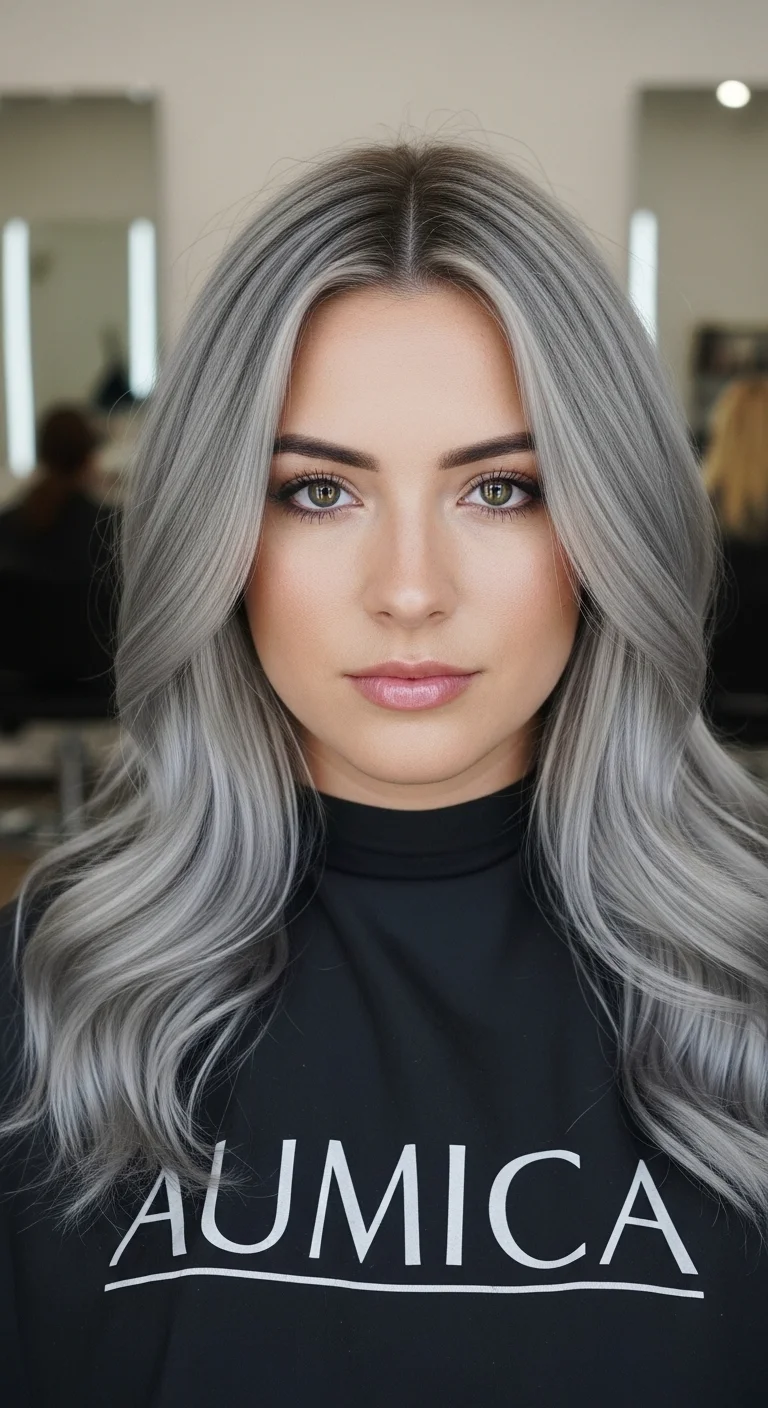 Icy Silver Streak Highlights