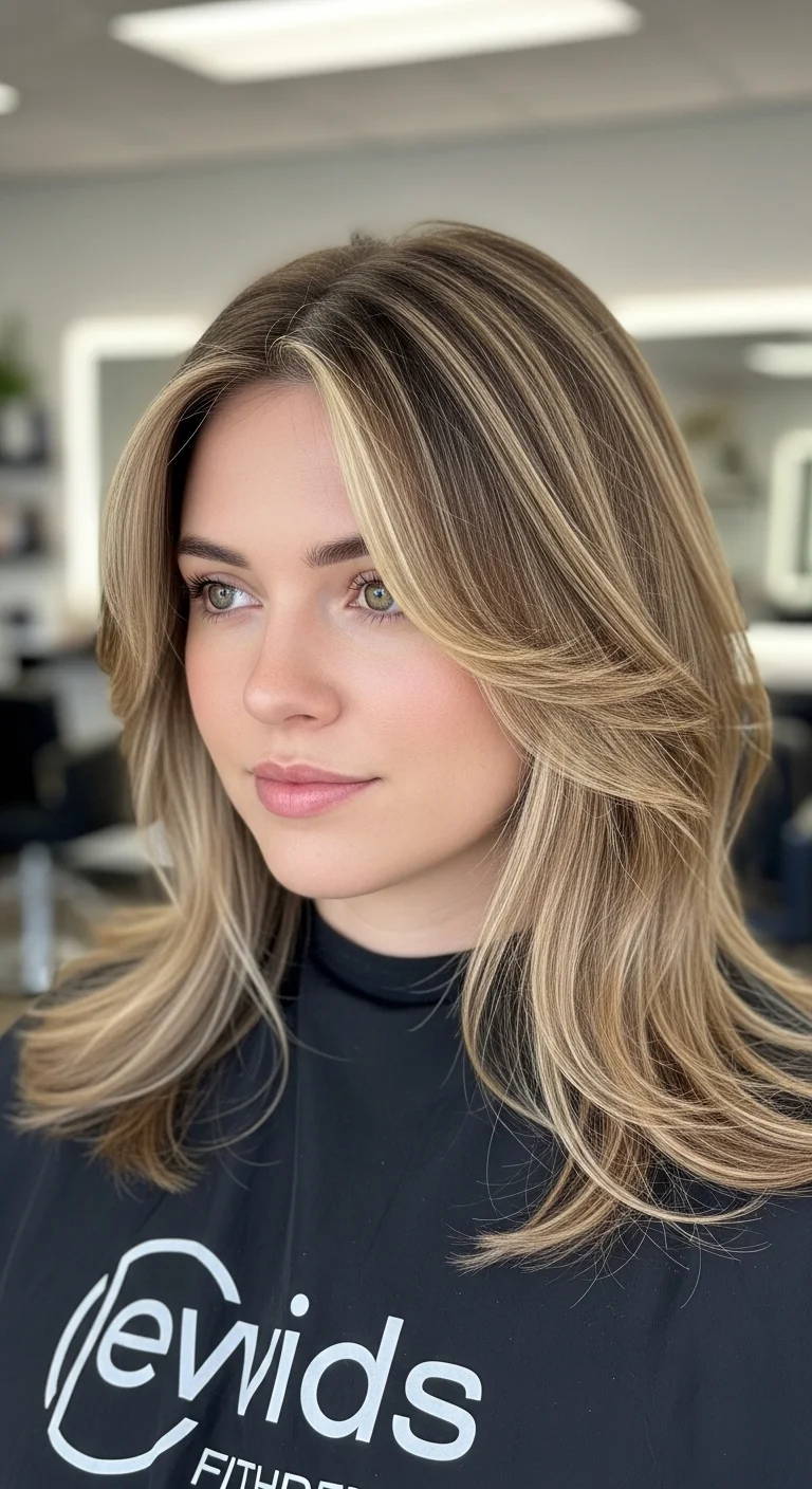 Layered Cut With Face-Framing Highlights