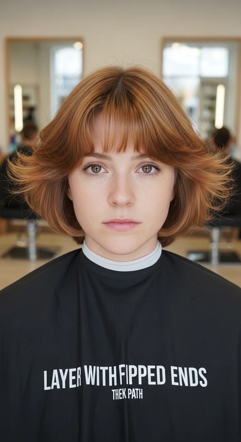 Layered Cut With Flipped Ends
