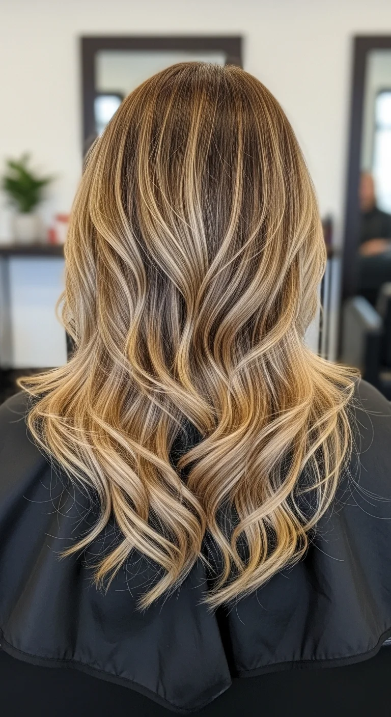 Layered V-Cut Long Hair