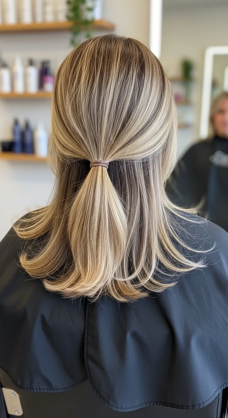 Mid-Length Layers With Sleek Ponytail Option
