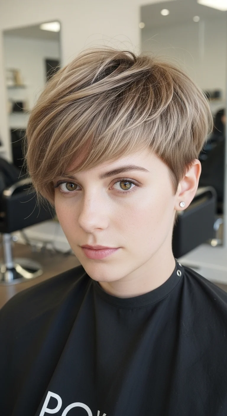 Pixie Cut Inspired Long Layers