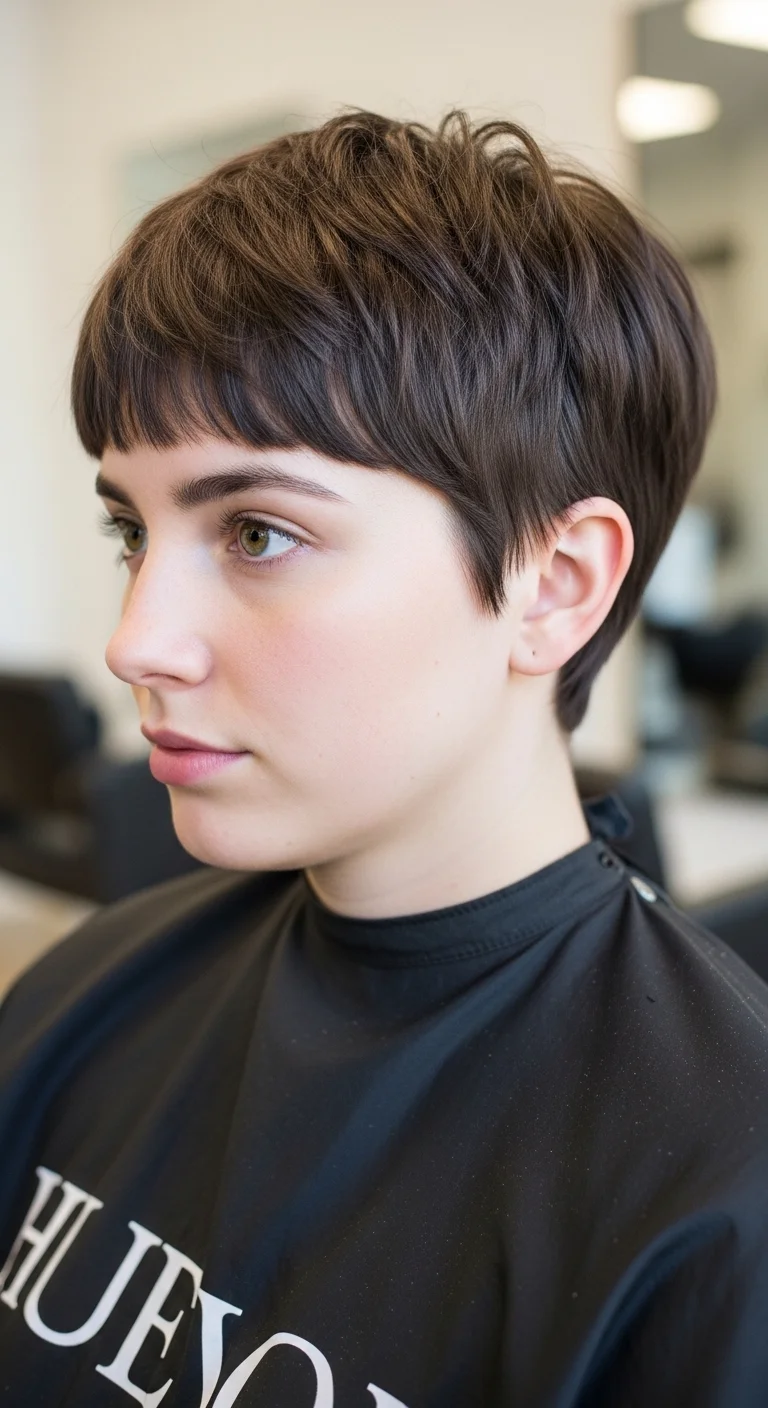 Pixie Cut Peekaboo Hair Color