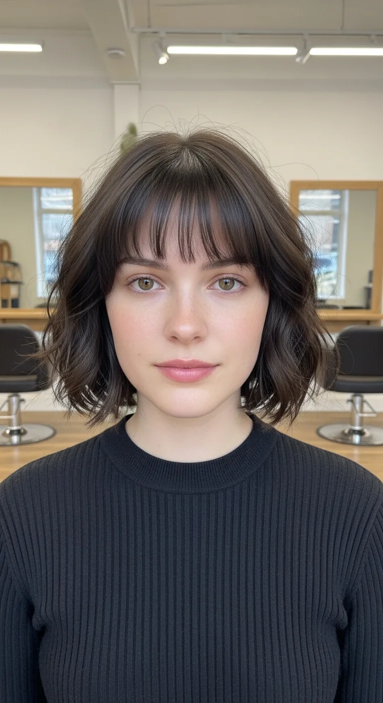 Short Shag with Curtain Bangs