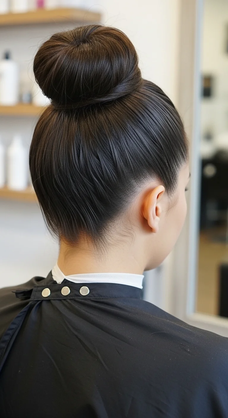 Side Part Chic Bun