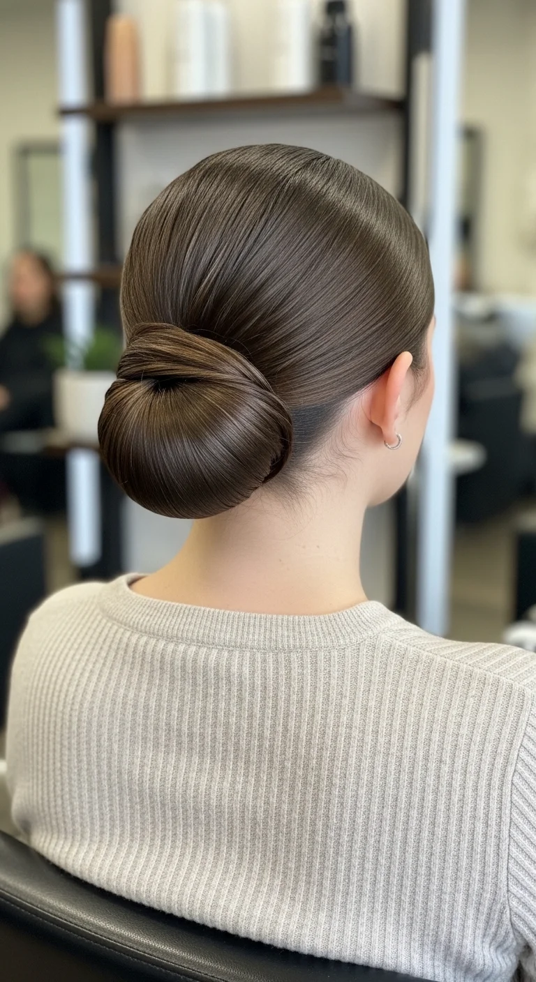 Sleek Low Bun Hairstyle