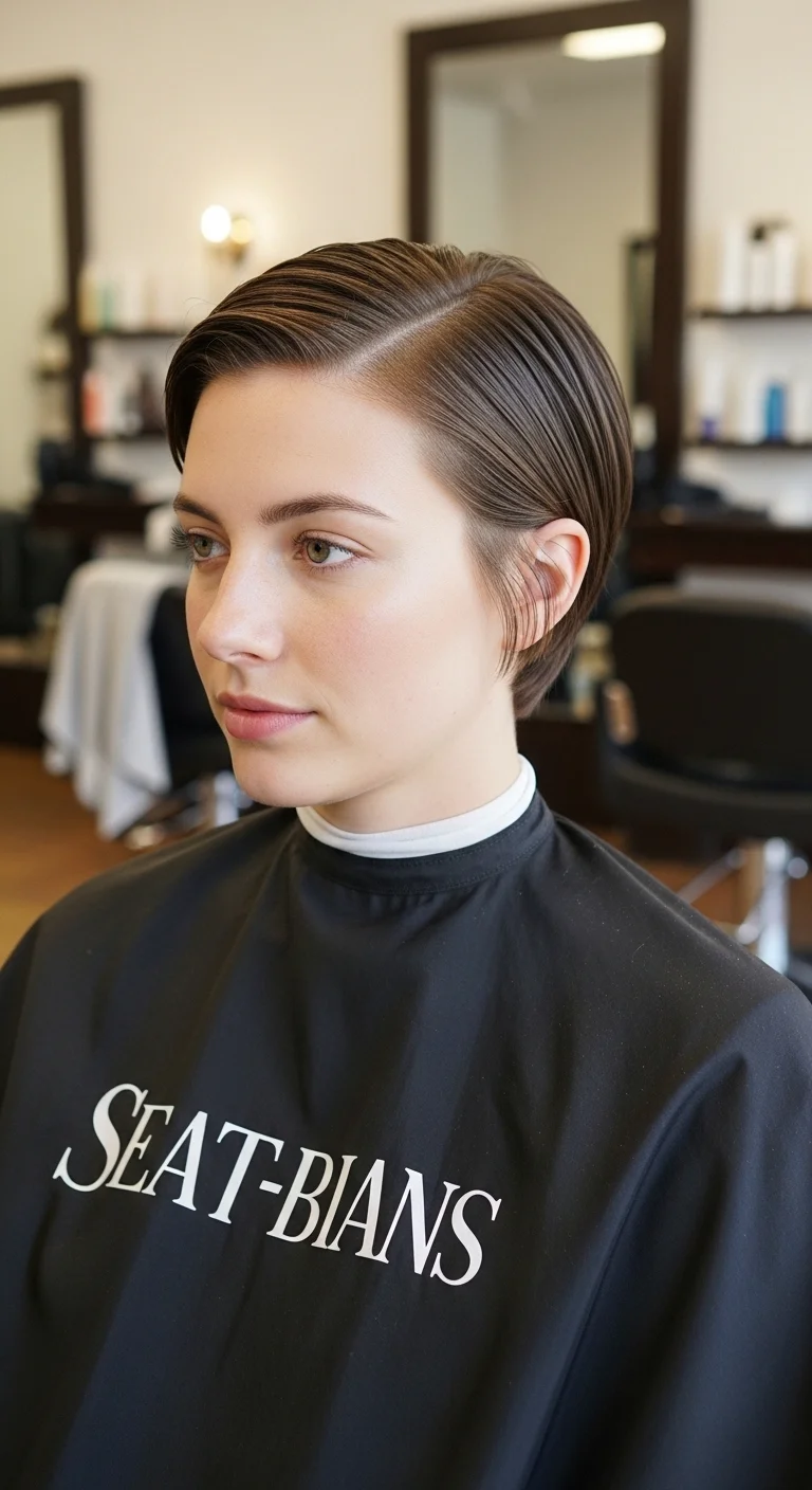 Sleek Side-Part Short Style