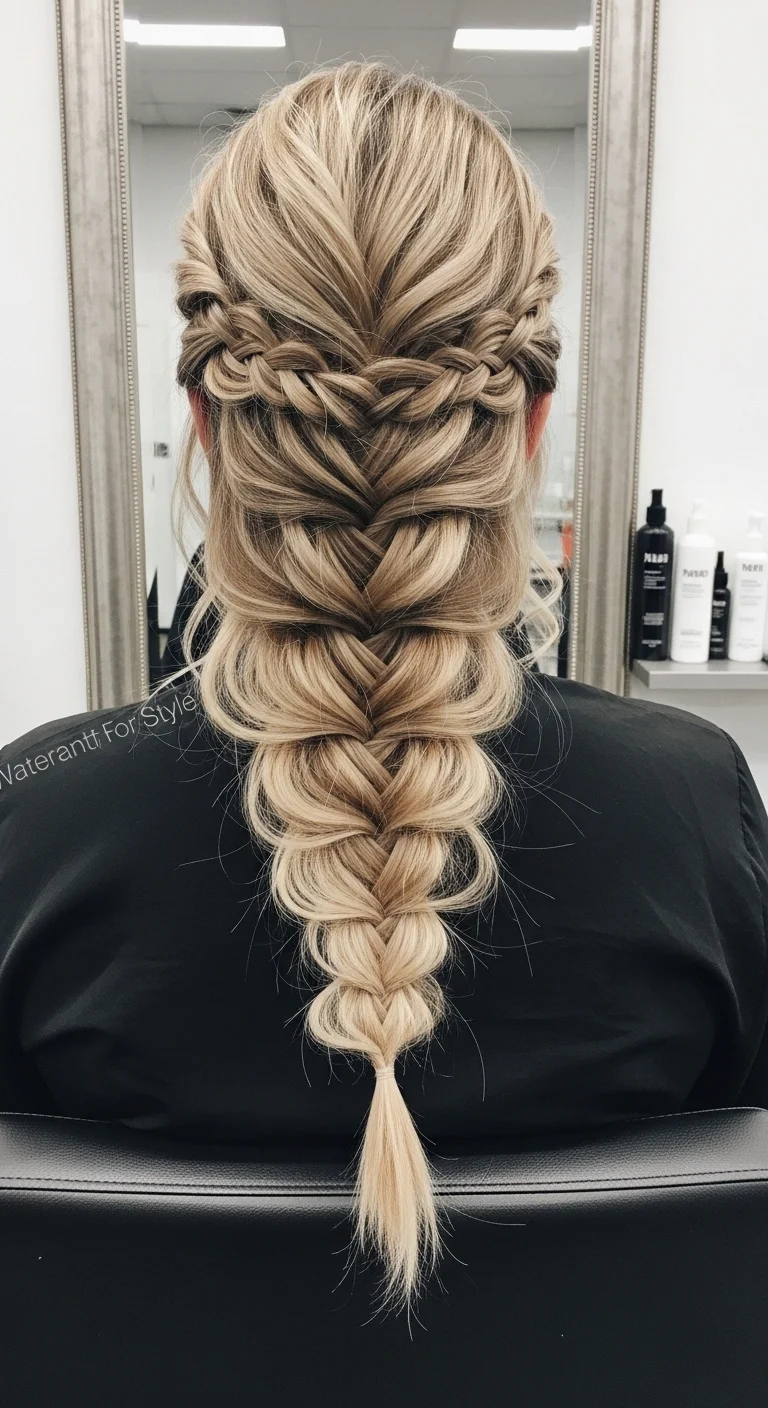 Waterfall Half Braid Style