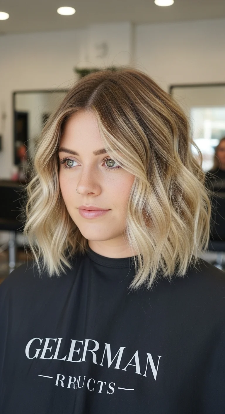 Wavy Lob Haircut Idea