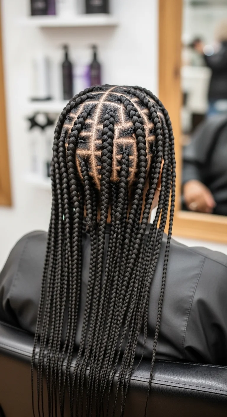 Zig-Zag Part Box Braids