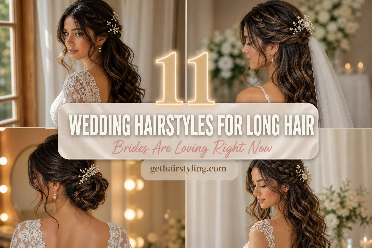 11 Wedding Hairstyles for Long Hair Brides Are Loving Right Now