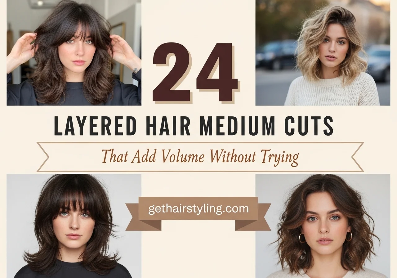 24 Layered Hair Medium Cuts That Add Volume Without Trying