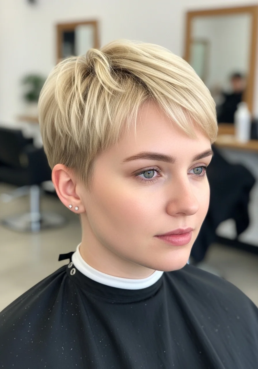 Blonde Pixie Cut Short Hair