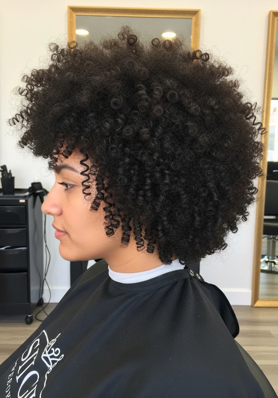 Bold Curly Short Afro Shape