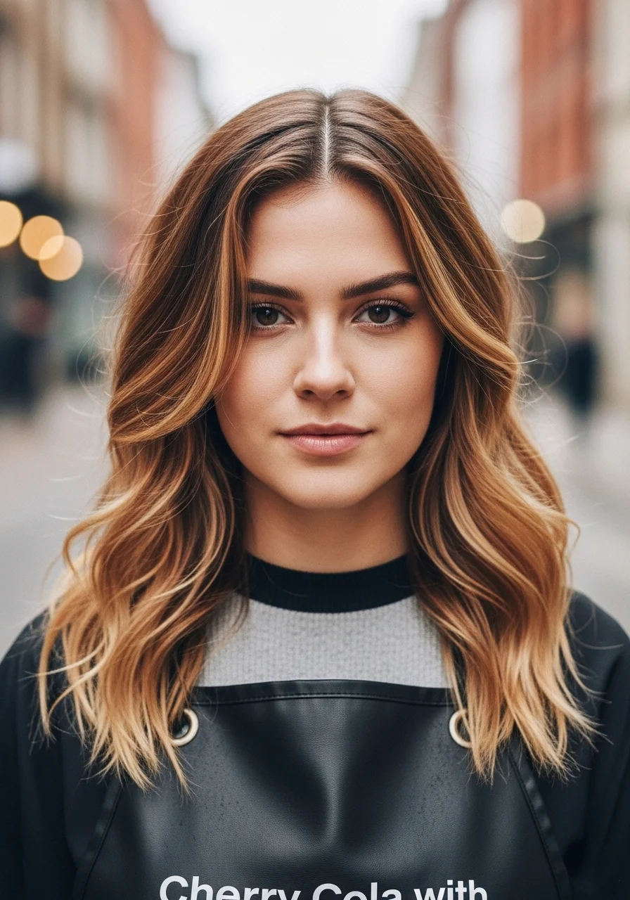 Cherry Cola with Face-Framing Highlights