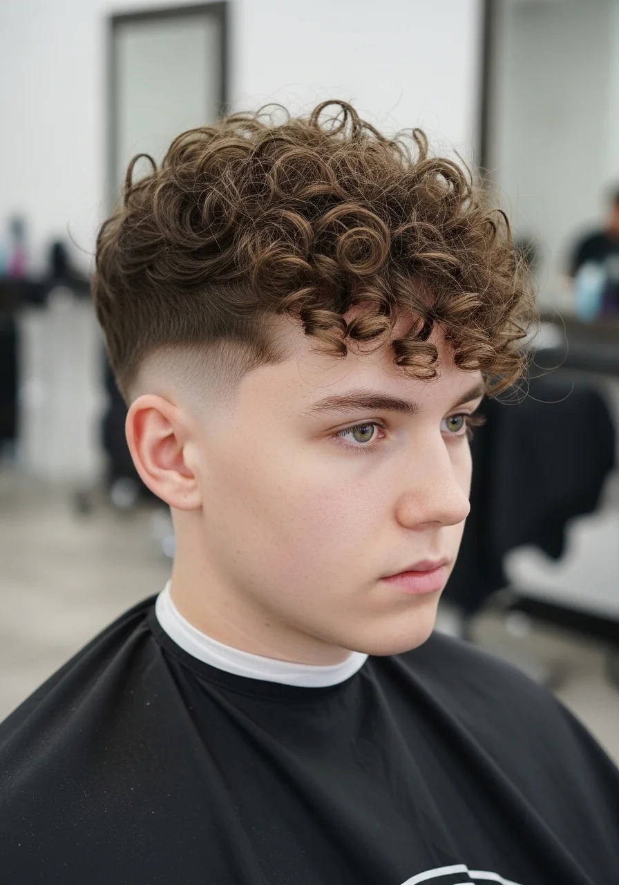 Curly Undercut Short Style
