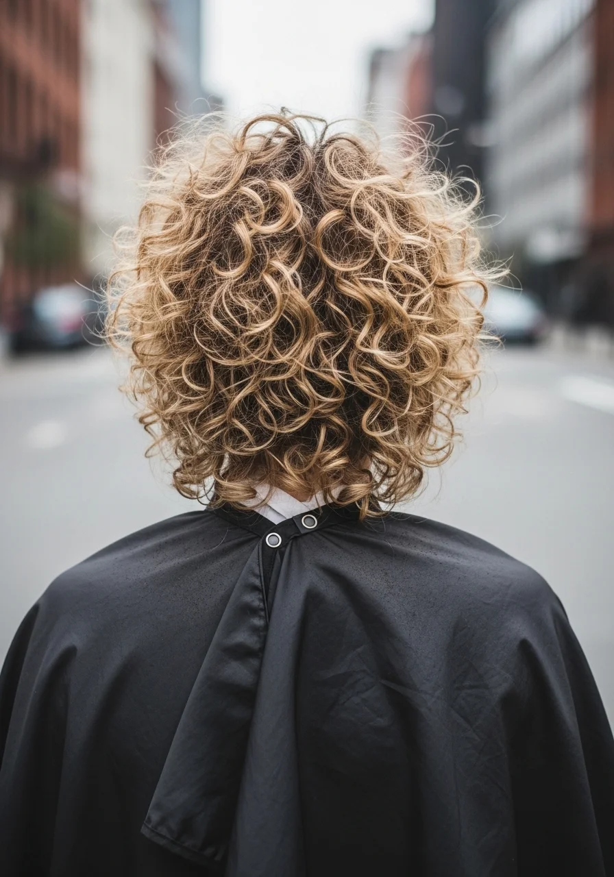 Curly Wolf Cut with Airy Volume