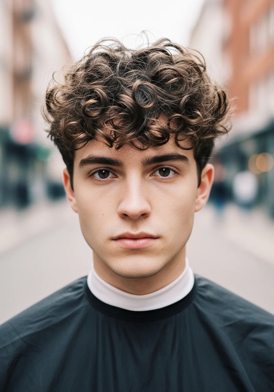 Curly Wolf Cut with Tousled Finish