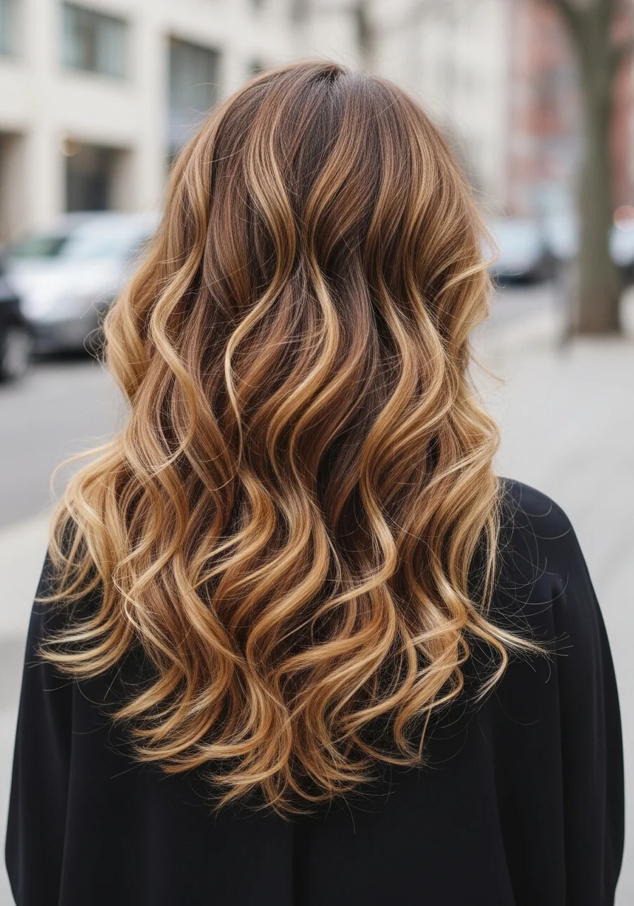 Long Wolf Cut with Defined Curls