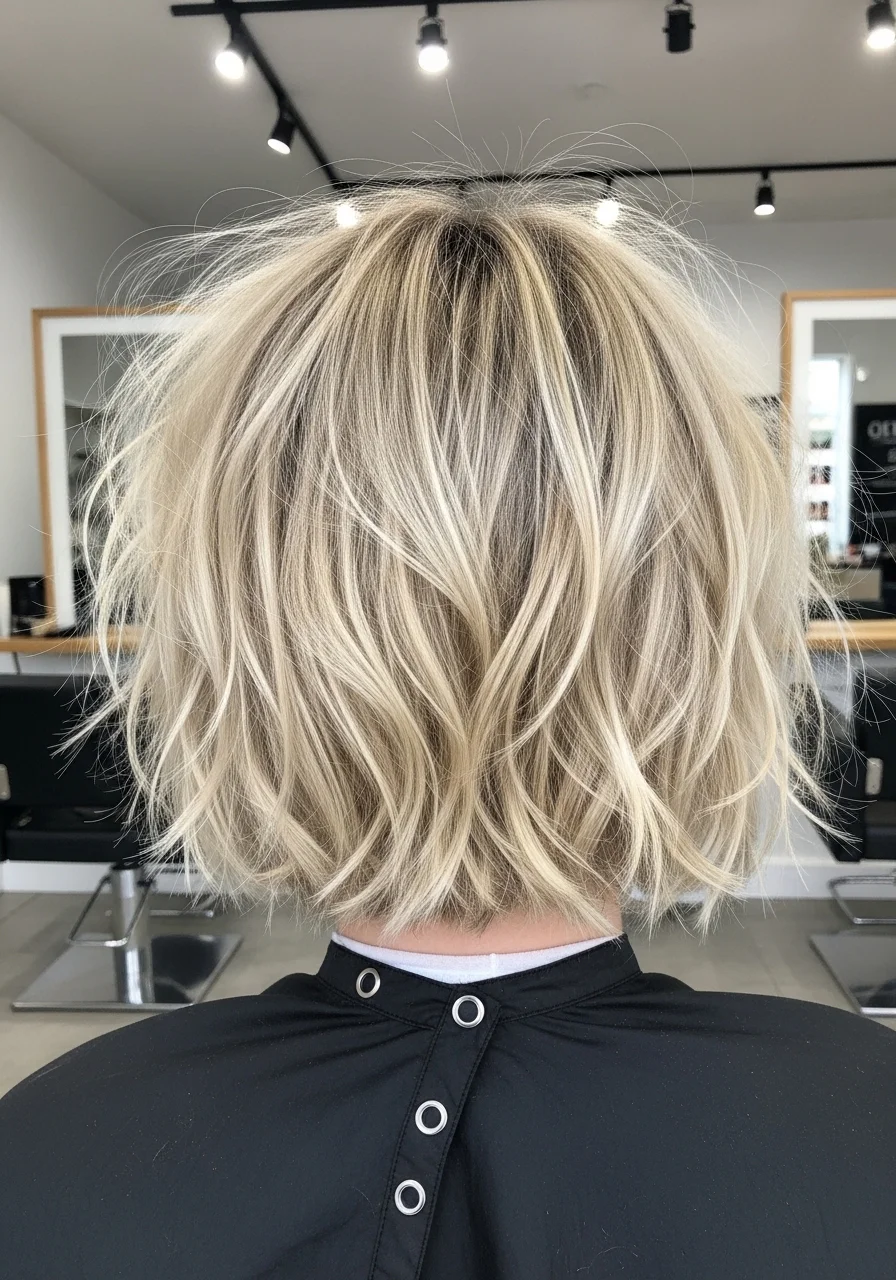 Messy Short Blonde Hair Texture