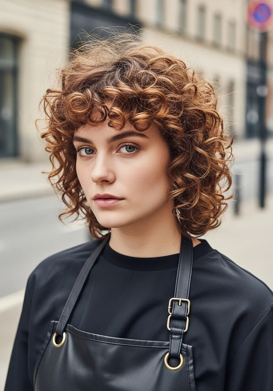 Messy Textured Wolf Cut Curls
