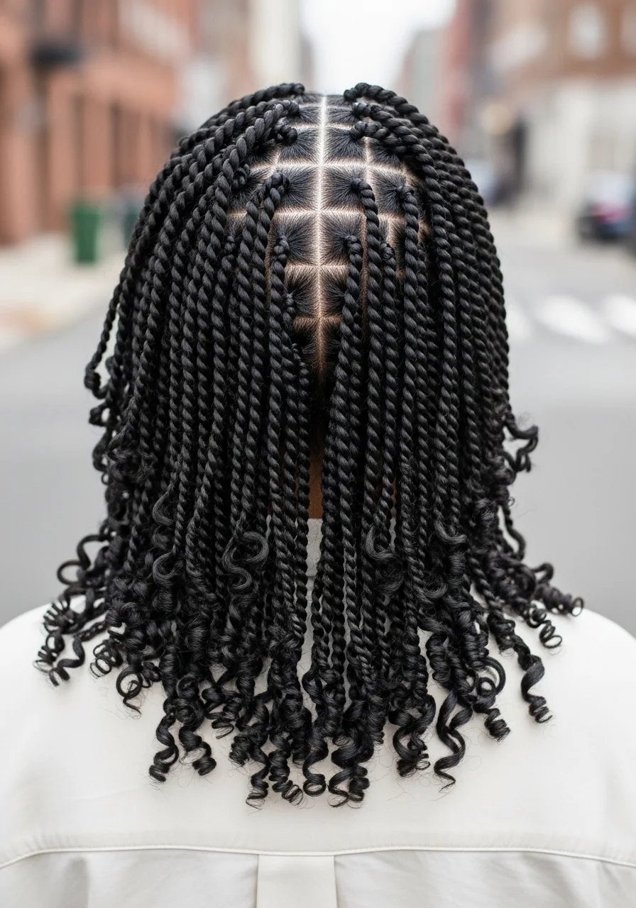 Mini Twists With Center Part