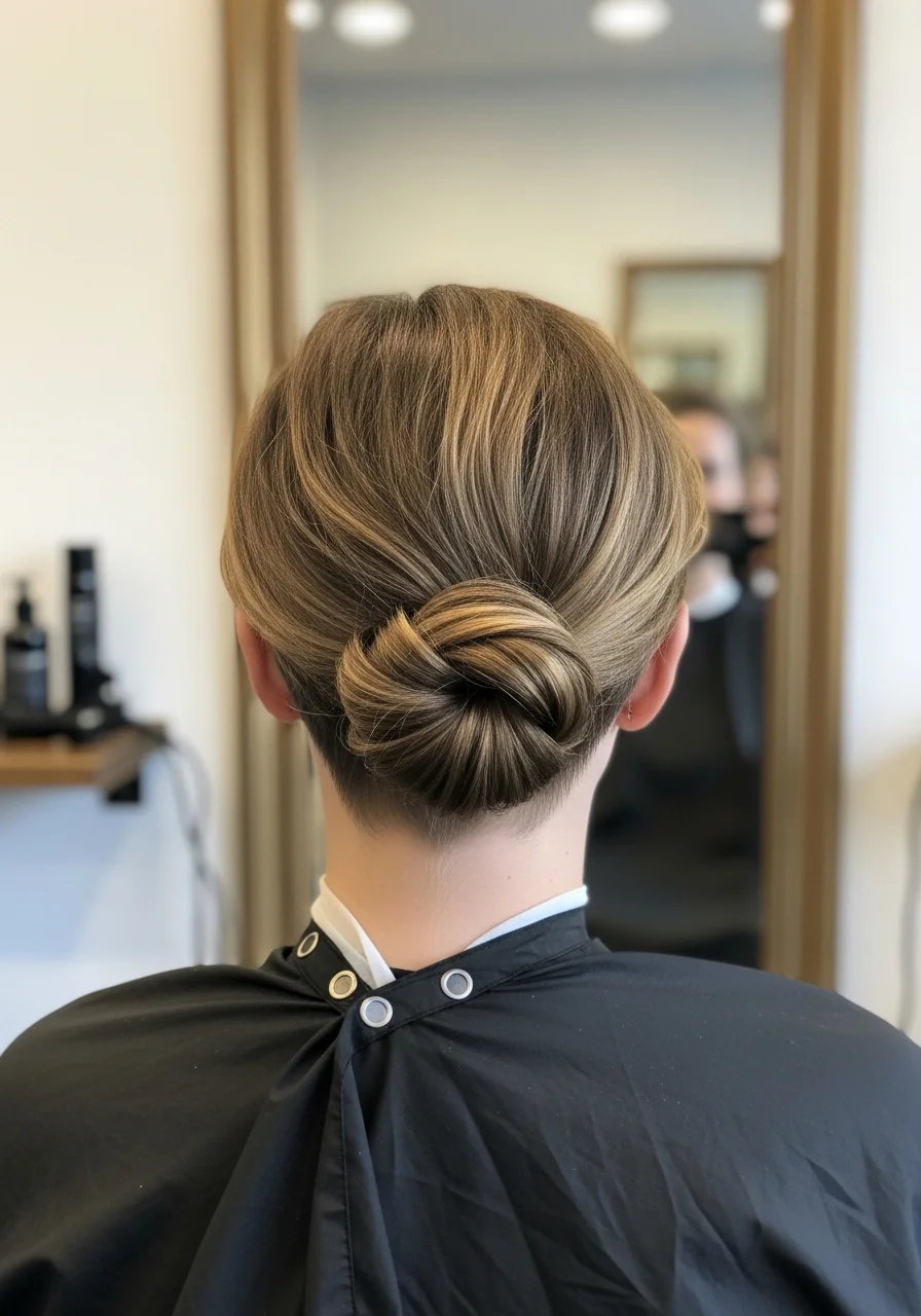 Pixie Cut Low Bun