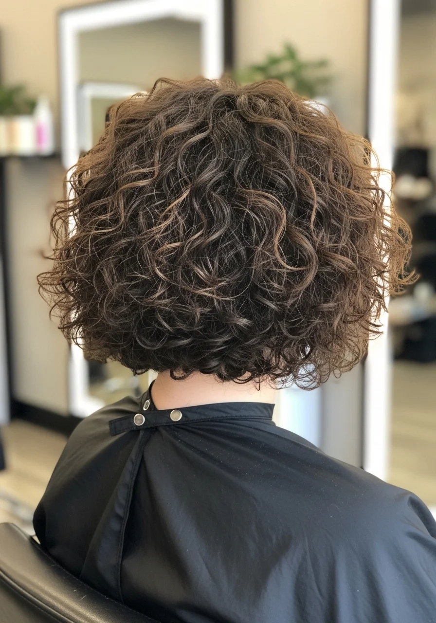 Rounded Curly Short Shape