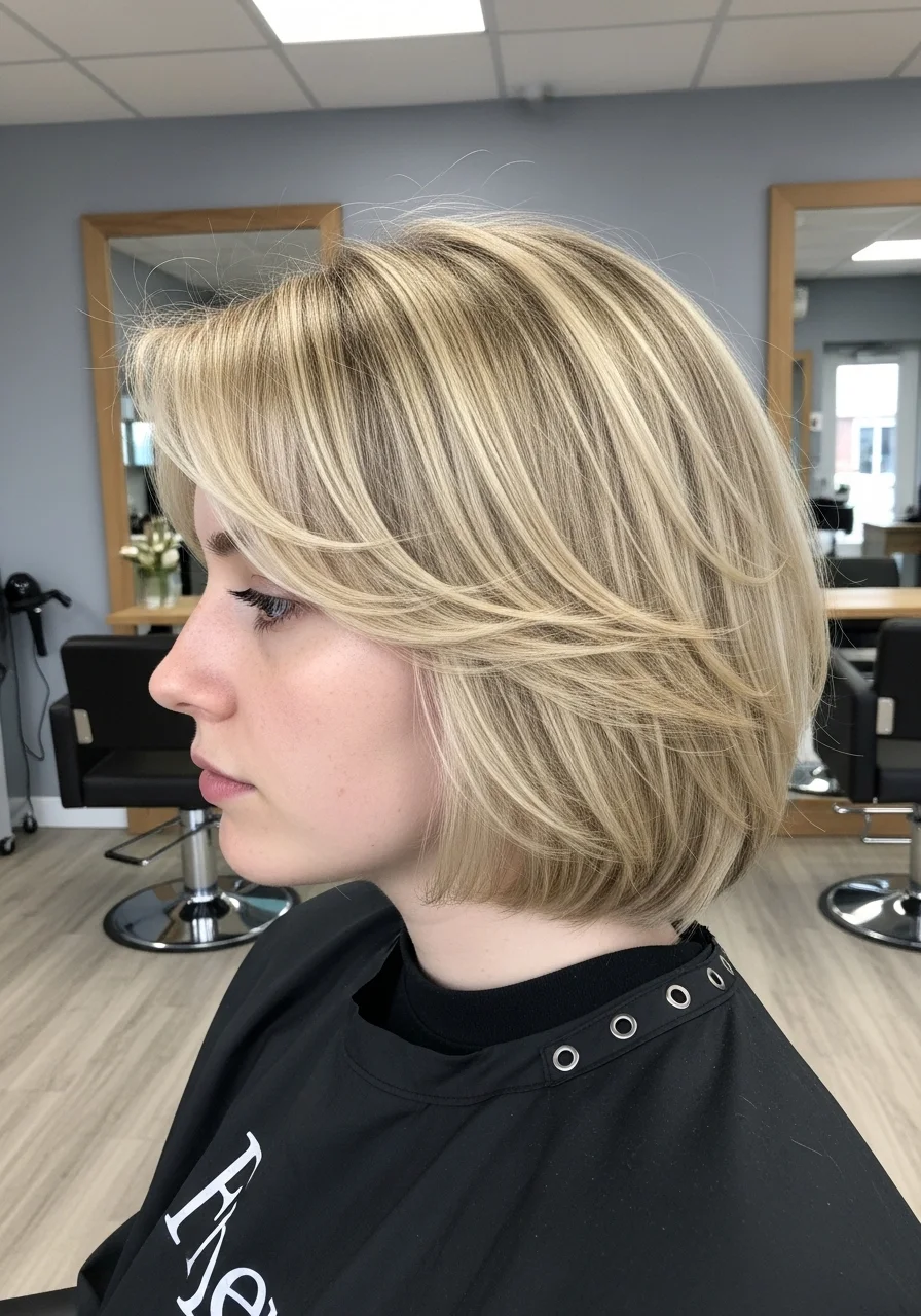 Short Blonde Hair Inspo Layered Cut