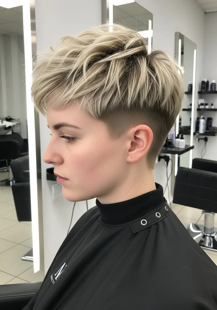 Short Hair Inspiration Textured Blonde Crop