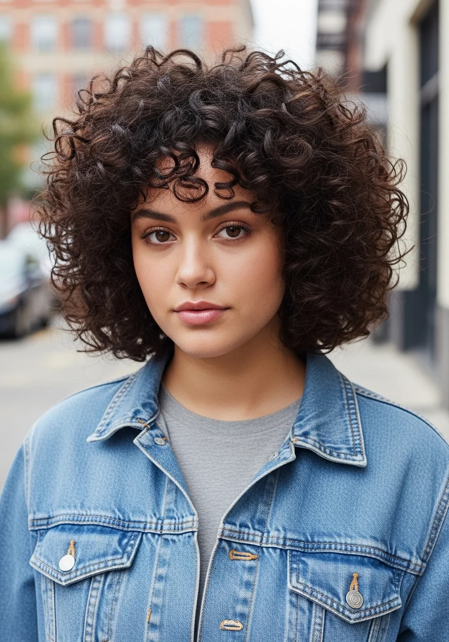 Voluminous Curly Bob