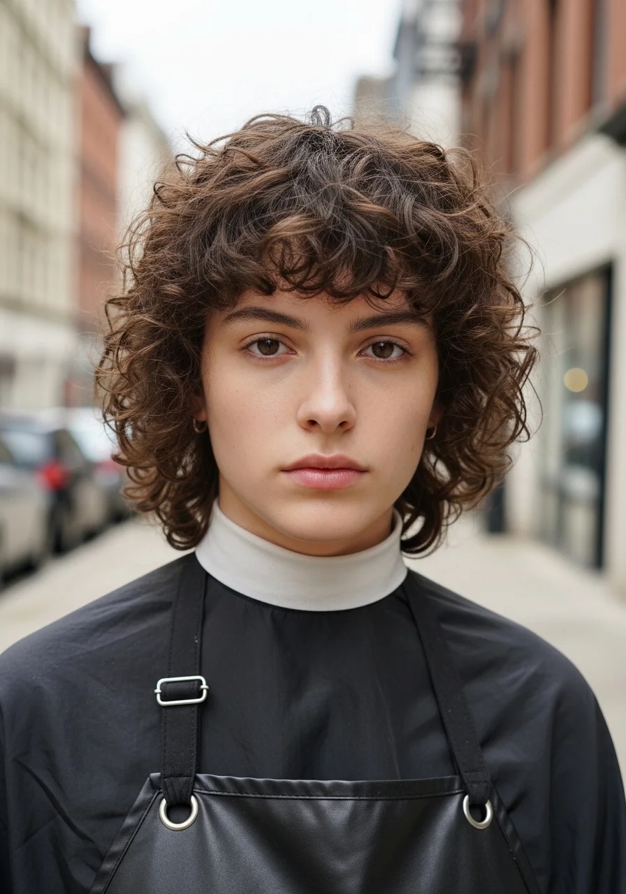 Voluminous Shaggy Wolf Cut Curls