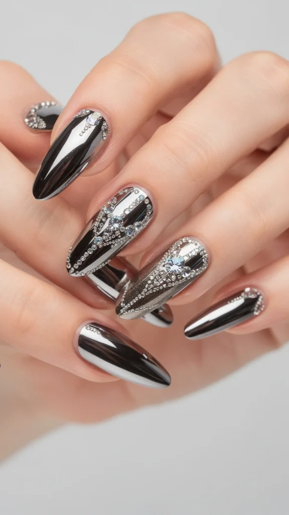 Chrome Mirror Summer Nails.
