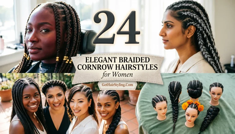 24 Elegant Braided Cornrow Hairstyles for Women