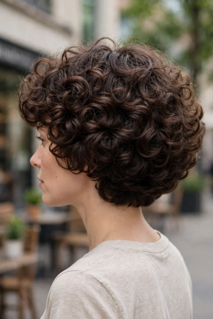 6. Curly Bowl-Inspired Crop With Rounded Volume.