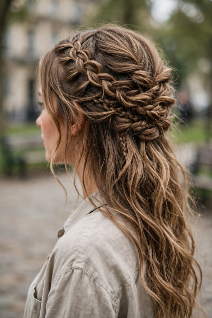 Boho Braided Half-Up.