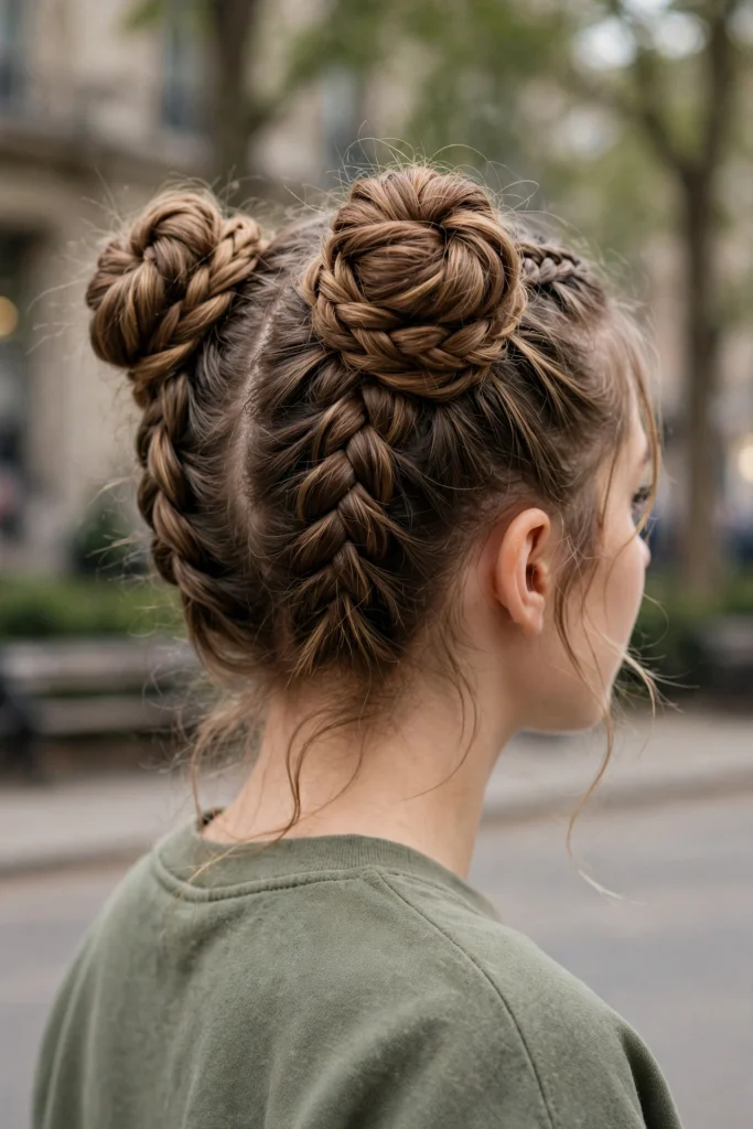 Braided Space Buns.
