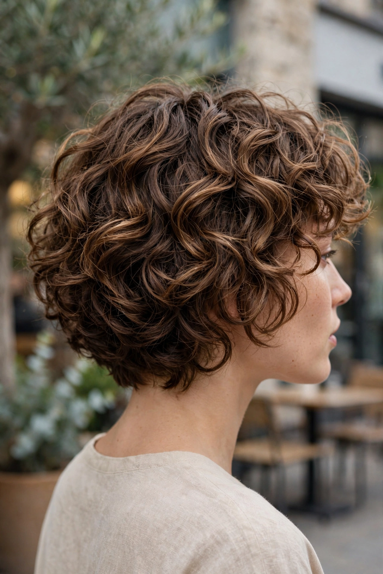Curly Cropped Beach Waves.