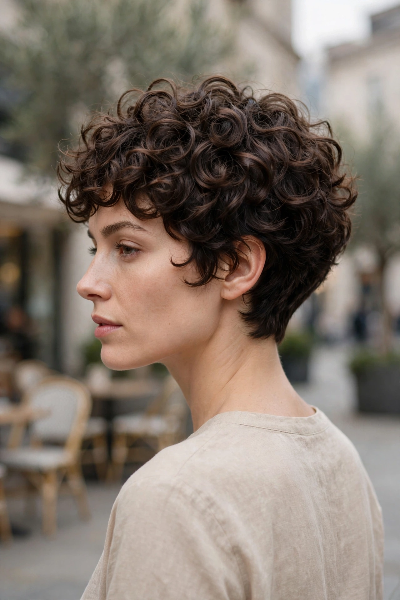 Curly Cropped Pixie Bob.