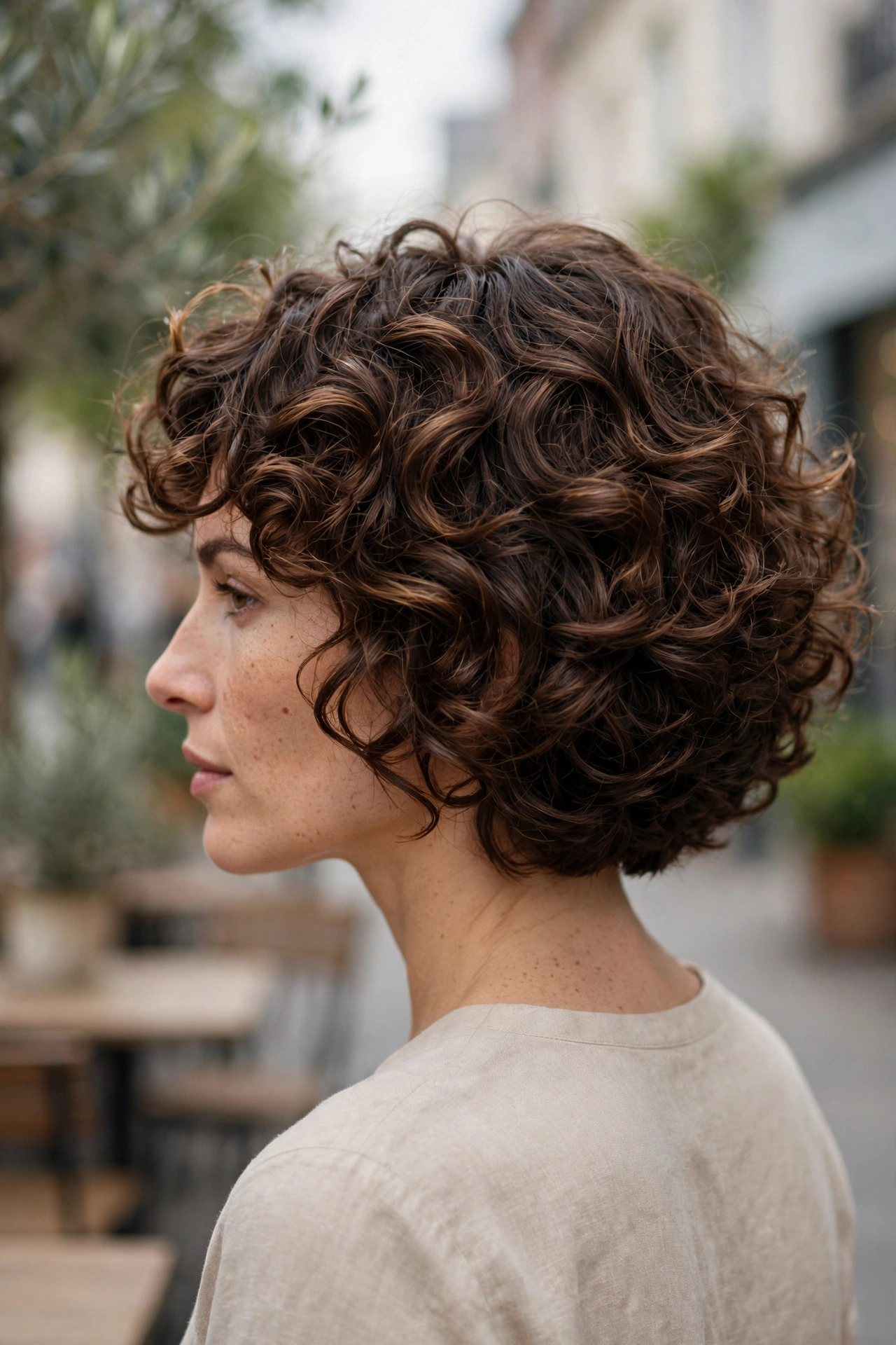 Curly French Bob.
